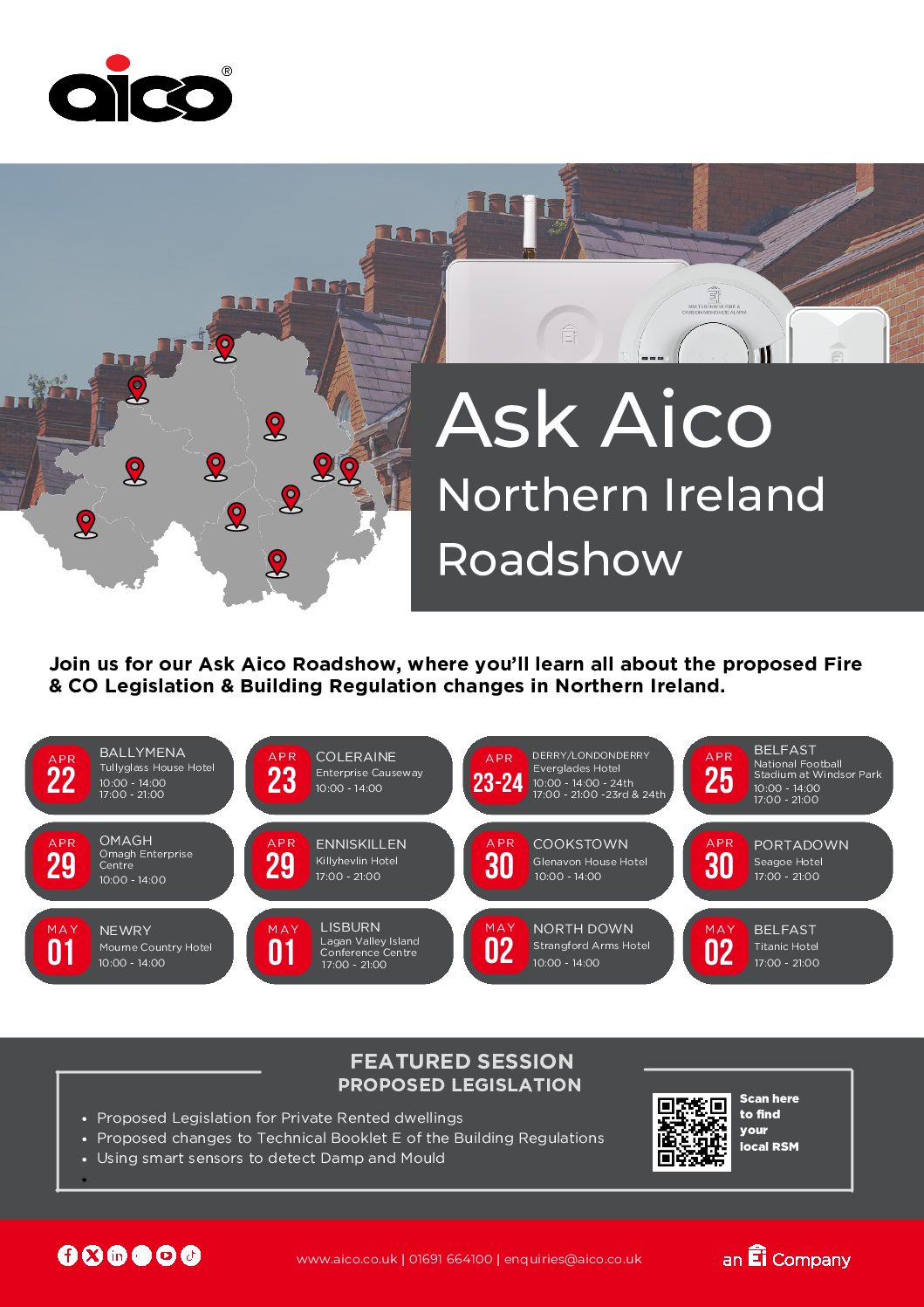 AICO Roadshow for NI – Landlords, Tradespeople and those maintaining Let properties